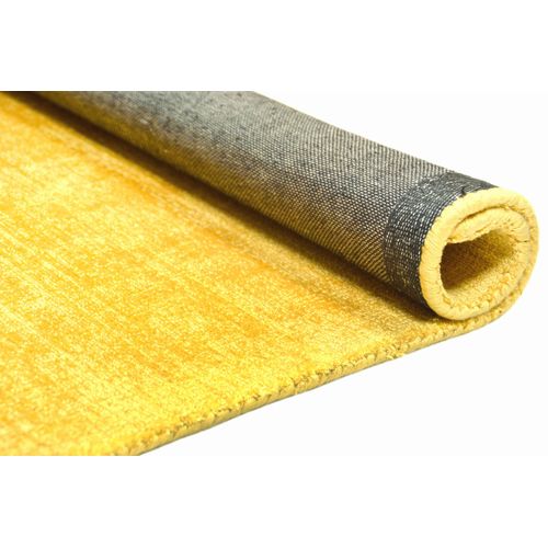 Tapis En Viscose Tissé Main Aspect Vieilli - Shine 65x135 Cm - Doré