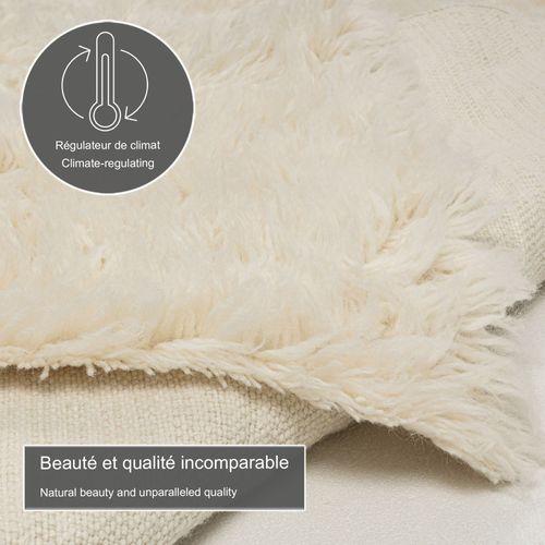 Tapis Flokati Grec Original Flokos 1250 60x90 Cm - Crème