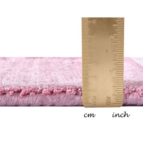 Tapis En Viscose Tissé Main Aspect Vieilli - Shine 160x230 Cm - Rose