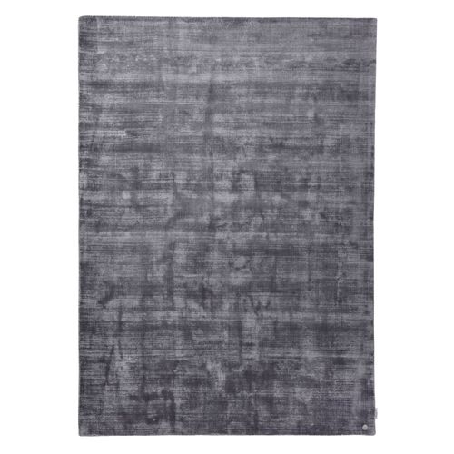 Tapis En Viscose Tissé Main Aspect Vieilli - Shine 85x155 Cm - Anthracite