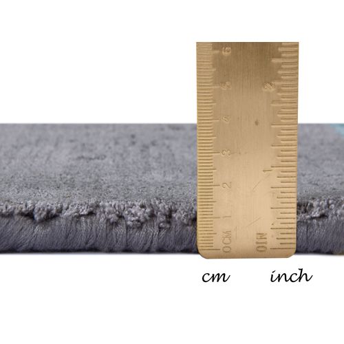 Tapis En Viscose Tissé Main Aspect Vieilli - Shine 85x155 Cm - Anthracite