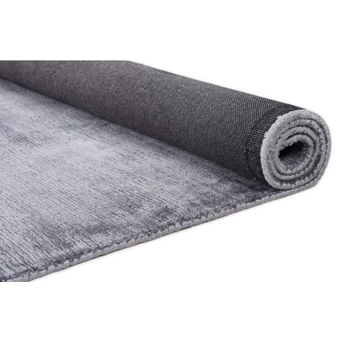 Tapis En Viscose Tissé Main Aspect Vieilli - Shine 85x155 Cm - Anthracite