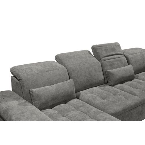 Canapé panoramique convertible droit WAYNE gris anthracite