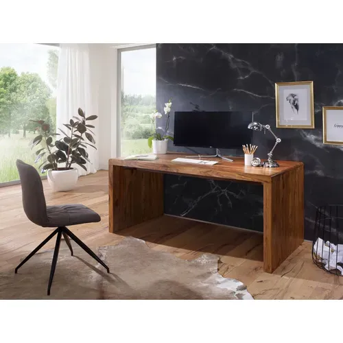Bureau Table D’ordinateur Bois Massif Sheesham Table De Travail Moderne