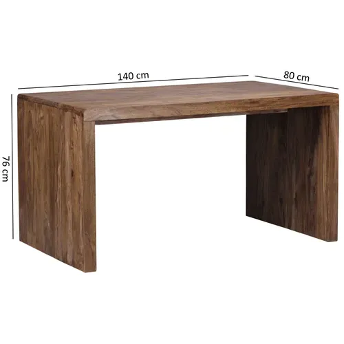 Bureau Table D’ordinateur Bois Massif Sheesham Table De Travail Moderne