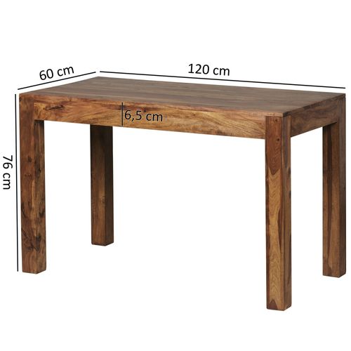 Table De Salle à Manger Bois Massif Table De Cuisine Sheesham Petit 60 Cm