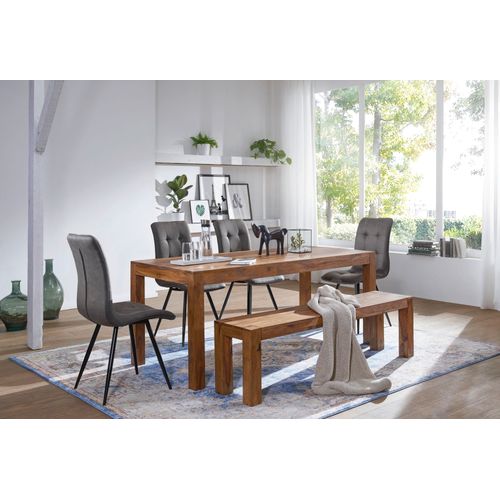 Table De Salle à Manger Bois Massif Table De Cuisine Sheesham Petit 60 Cm