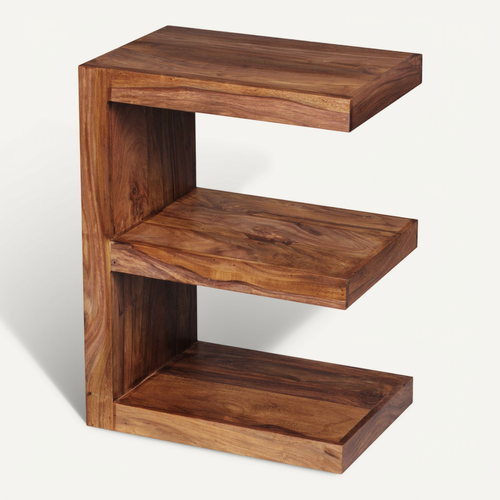 Table D'appoint Bois Massif 45x60x30 Cm Bout De Canapé Table De Salon Sheesham