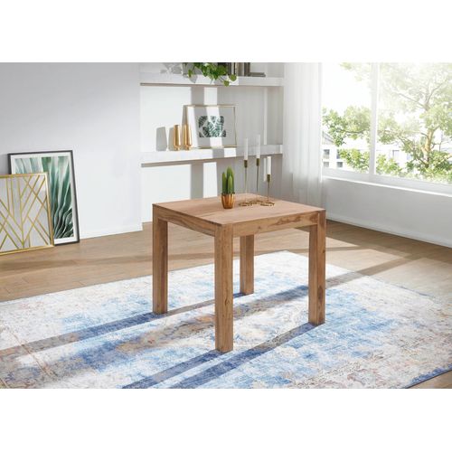 Table De Salle à Manger 80x76x80 Cm Bois Massif Table De Cuisine Acacia