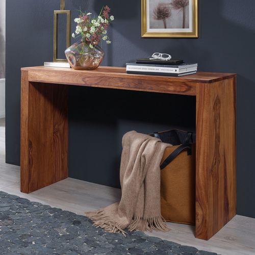 Table Console Bois Massif 115x75x40 Cm Table De Couloir Table De Bureau