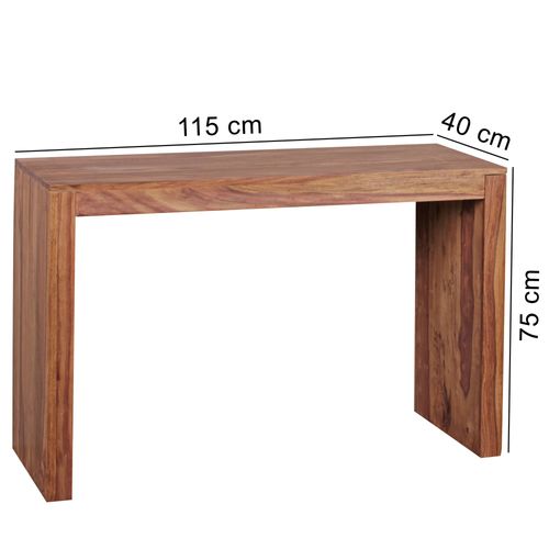 Table Console Bois Massif 115x75x40 Cm Table De Couloir Table De Bureau