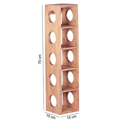 Casier à Vin Bois Massif Porte-bouteilles De Vin Range Bouteilles 70 Cm Beige