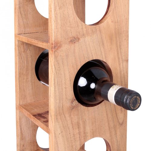 Casier à Vin Bois Massif Porte-bouteilles De Vin Range Bouteilles 70 Cm Beige