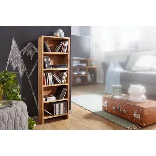 Étagère Rangement Cd Bois Massif 30x90x17cm Meuble De Rangement Étagère Gelb