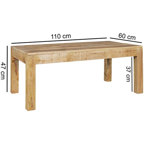 Table Basse Bois Massif 110x47x60 Cm Table En Bois Table D'appoint Salon