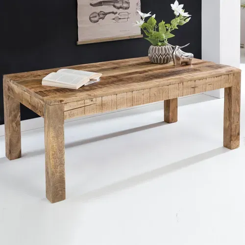 Table Basse Bois Massif 110x47x60 Cm Table En Bois Table D'appoint Salon