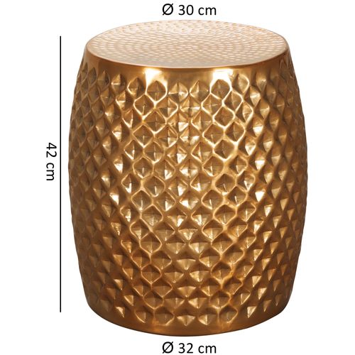 Table D'appoint Métal 32x42x32 Cm Table Basse Design Bout De Canapé Rond