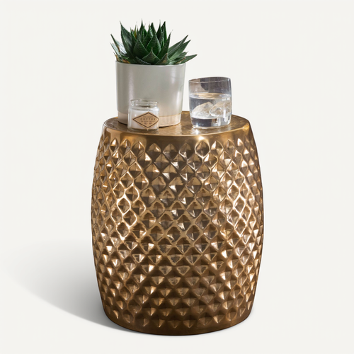 Table D'appoint Métal 32x42x32 Cm Table Basse Design Bout De Canapé Rond