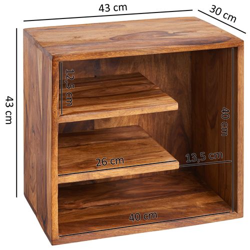 Table D'appoint Bois Massif 43x43x30 Cm Bout De Canapé Table De Salon