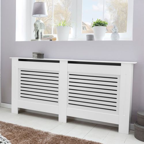 Cache radiateur Blanc Moderne 112x82x19 cm