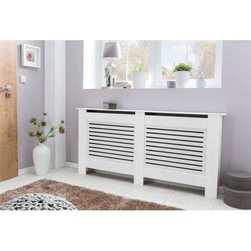 Cache radiateur Blanc Moderne 112x82x19 cm