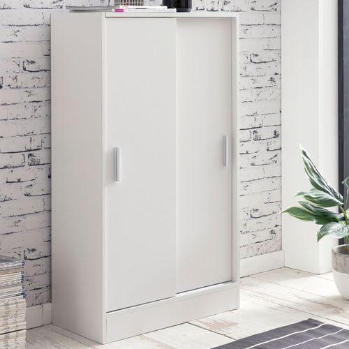 Armoire Avec 2 Portes 60x107,5x28,5 Cm Blanche Cabinet