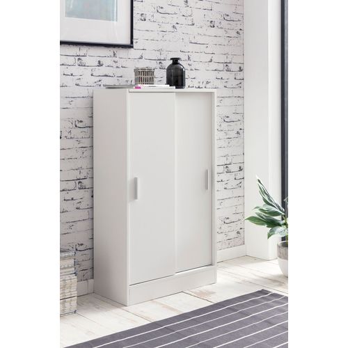 Armoire Avec 2 Portes 60x107,5x28,5 Cm Blanche Cabinet