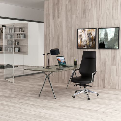 Fauteuil De Bureau Velvet Simili Noir Accoudoirs Fournis, Surface Toucher Doux "softpad"