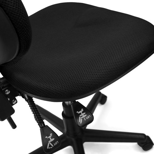 Chaise De Bureau City 25 Tissu Noir Sans Accoudoirs