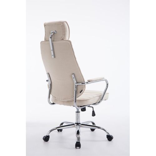 Fauteuil De Bureau Rako Tissu Crème