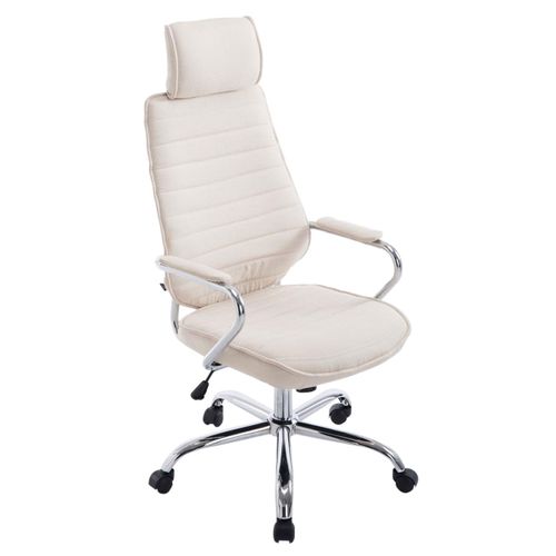 Fauteuil De Bureau Rako Tissu Crème