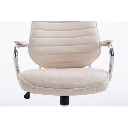 Fauteuil De Bureau Rako Tissu Crème