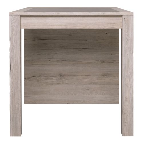Mange debout L.120 MALTA décor chêne et béton foncé vue de profil