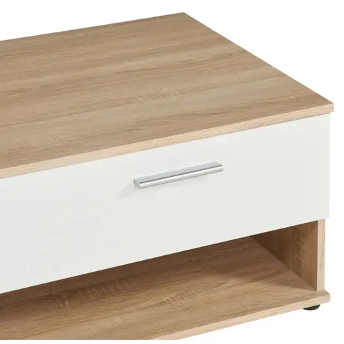 Table basse TOLEDO décor chêne sonoma et blanc vue détaillée