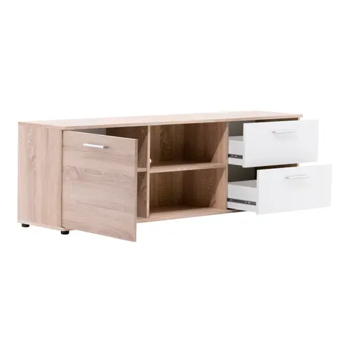 Meuble TV L.160 TOLEDO décor chêne sonoma/blanc