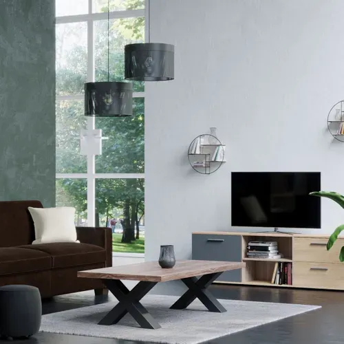 Meuble TV TOLEDO décor chêne sonoma/gris