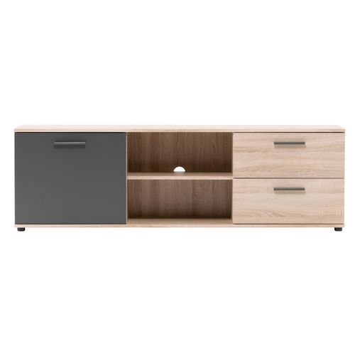 Meuble TV TOLEDO décor chêne sonoma/gris