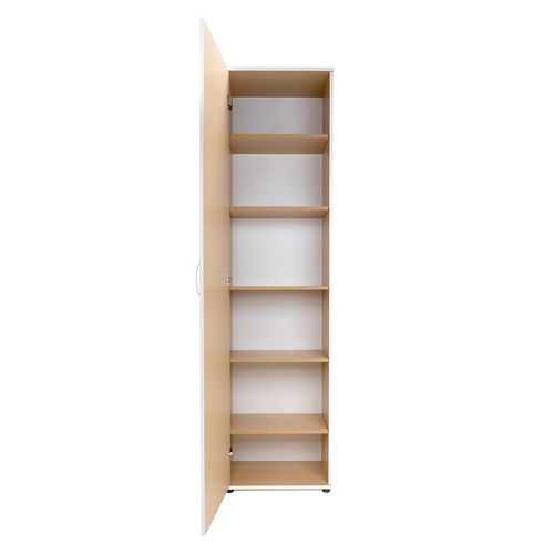 Armoire 1 Porte 6 Niveaux Blanc