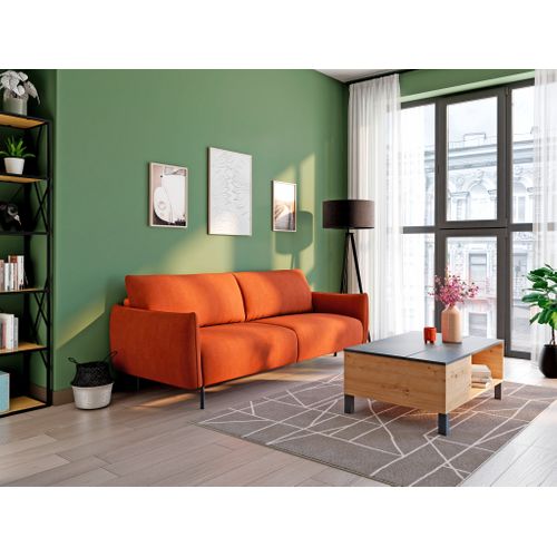 Table basse plateau relevable COMO Imitation béton/ chêne