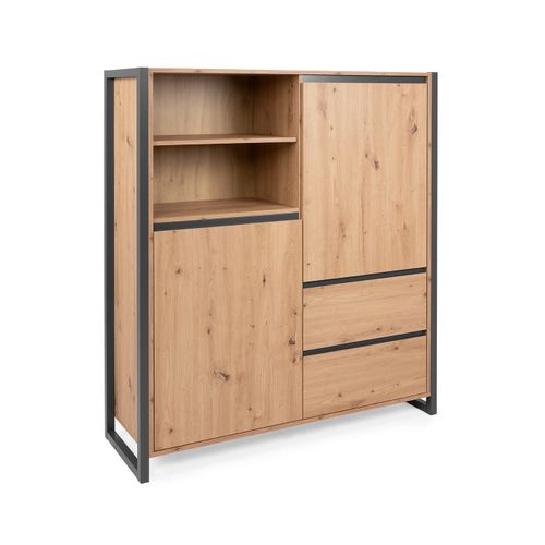 Buffet Haut 2 Tiroirs 2 Portes 2 Niches Denver