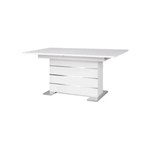 Table De Salle à Manger Extensible Blanche 160-200 X 90 Cm, Style Moderne