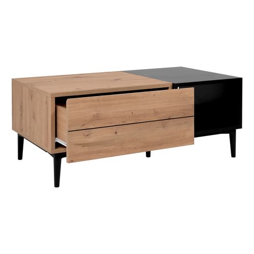 Table basse NOLA Imitation chêne et noir