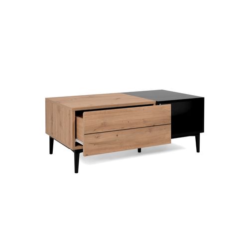 Table basse NOLA Imitation chêne et noir