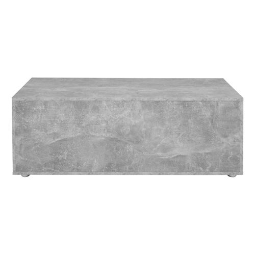 Table basse TOLEDO imitation béton/ blanc vue de derrière
