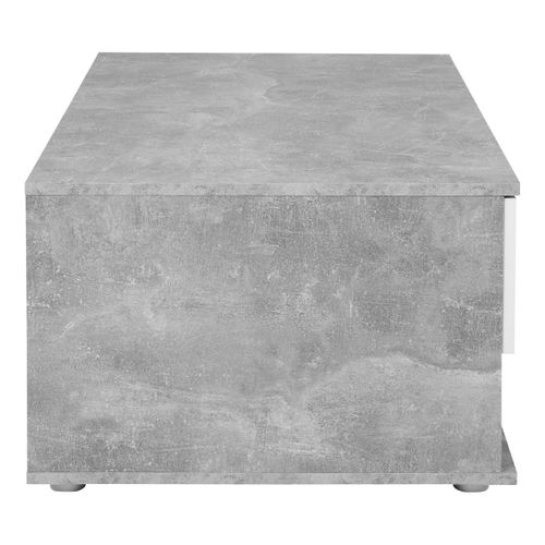 Table basse TOLEDO imitation béton/ blanc