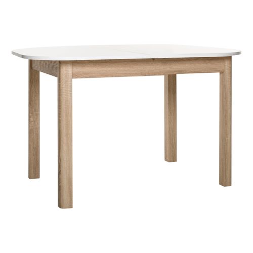 Table L.120/160 rectangulaire TOLEDO 2 décor chêne sonoma/blanc
