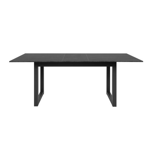 Table à manger extensible L.160-200 cm AUSTIN imitation ardoise vue de face