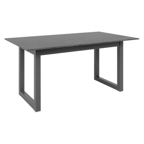 Table à manger extensible L.160-200 cm AUSTIN imitation ardoise vue 3/4