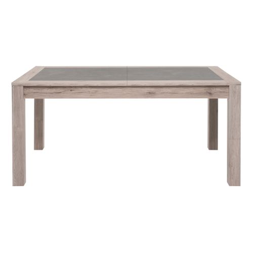 Table L.140 cm+ allonge MALTA imitation chêne et béton