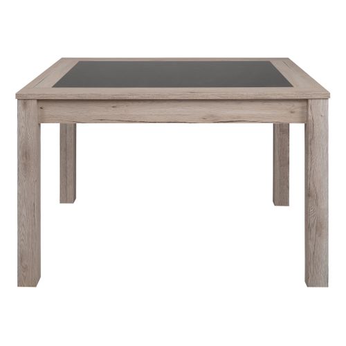 Table L.120 cm MALTA imitation chêne et béton vue de face